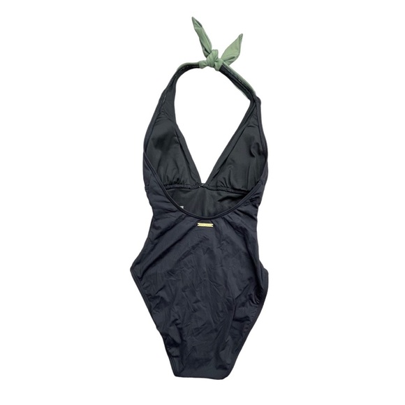 Vince Camuto Sun Block Color-Block Halter One-Piece Swimsuit - Picture 6 of 12